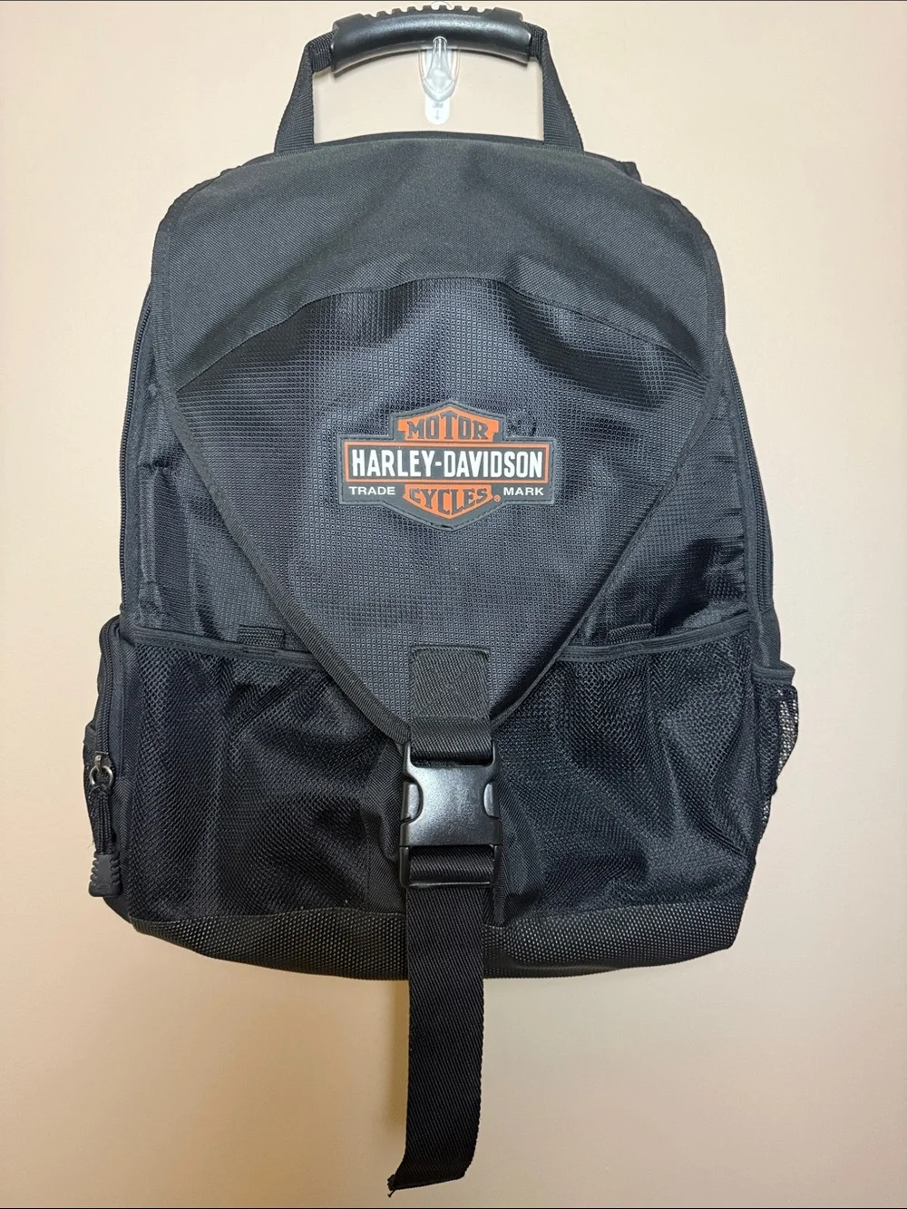Harley Davidson Vintage Bar & Shield Voyager Black Nylon Unisex Backpack